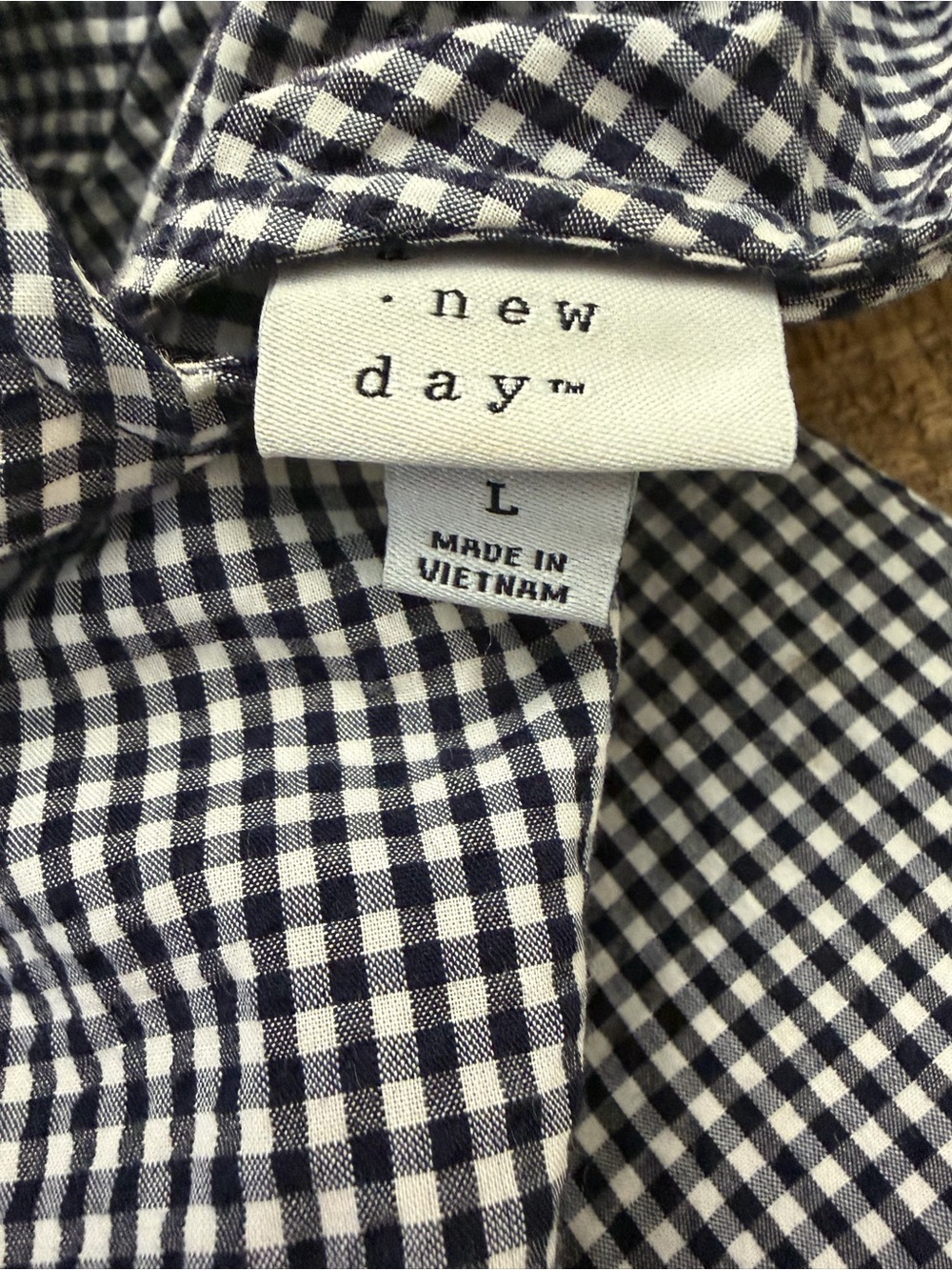 a new day Black & White Gingham V-Neck Midi Dress - Picture 6 of 9